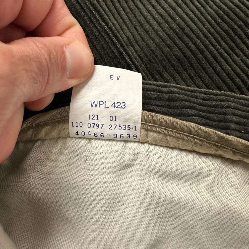 Vintage Dockers Corduroy Pants Men's 36x32 Forest Green 90s Pleated Preppy Skate - Picture 5 of 6